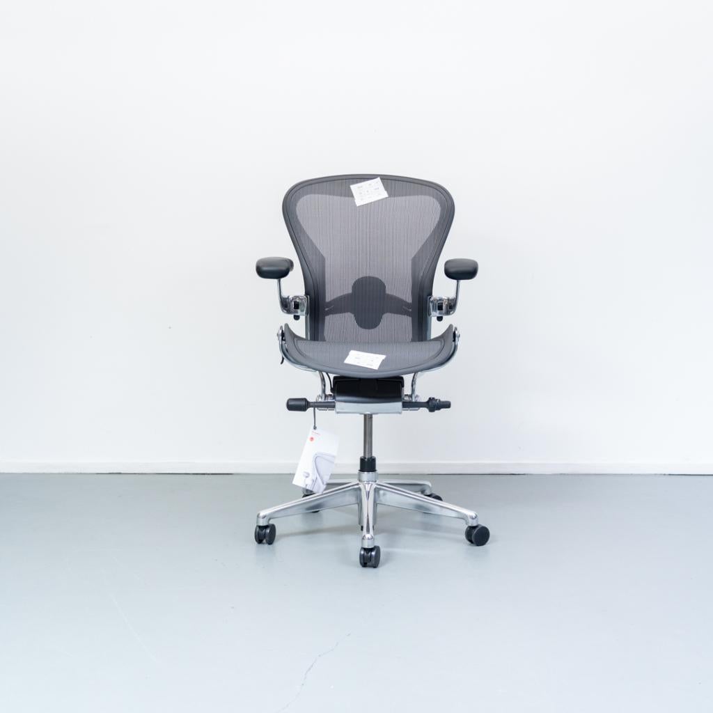 3 Herman Miller Aeron Remastered bureaustoel C Aluminium, Niet ingevuld, Gaming bureaustoel, Overige kleuren, Niet ingevuld