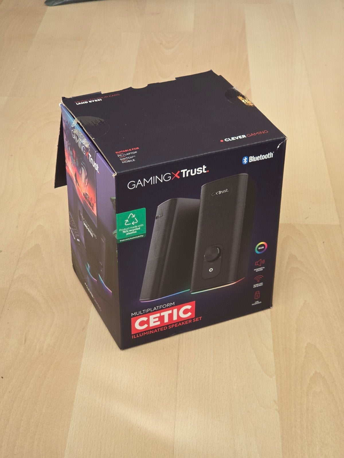Trust GXT 612 Cetic - 2.0 PC speakers met RGB en Bluetooth, Ophalen, Nieuw, Audiokanaal 2, Trust Gaming