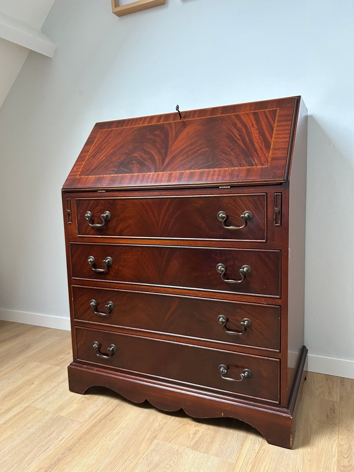Antiek Mahonie Bureau/Secretaire, Ophalen