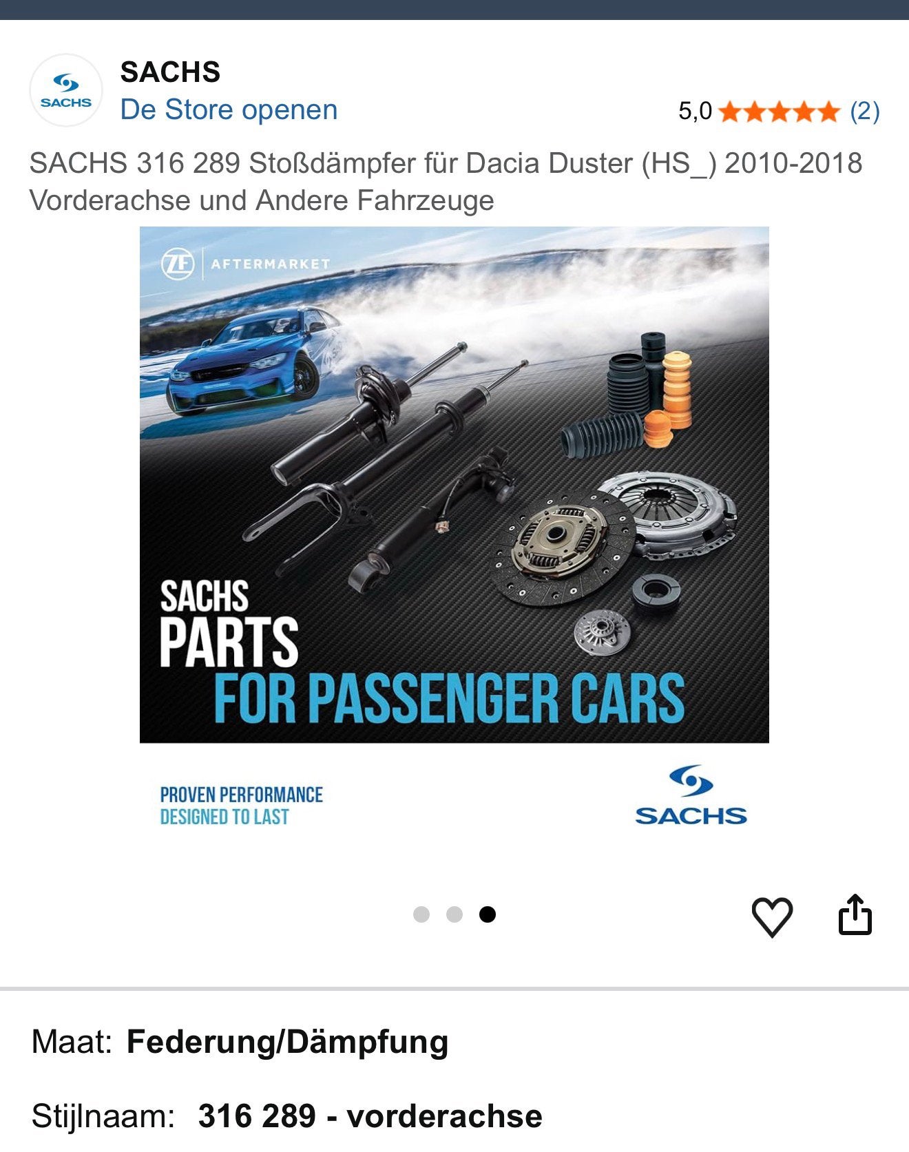 Dacia duster schokbrekers voor nieuw ( 2 stuks), Ophalen, Nieuw, Dacia