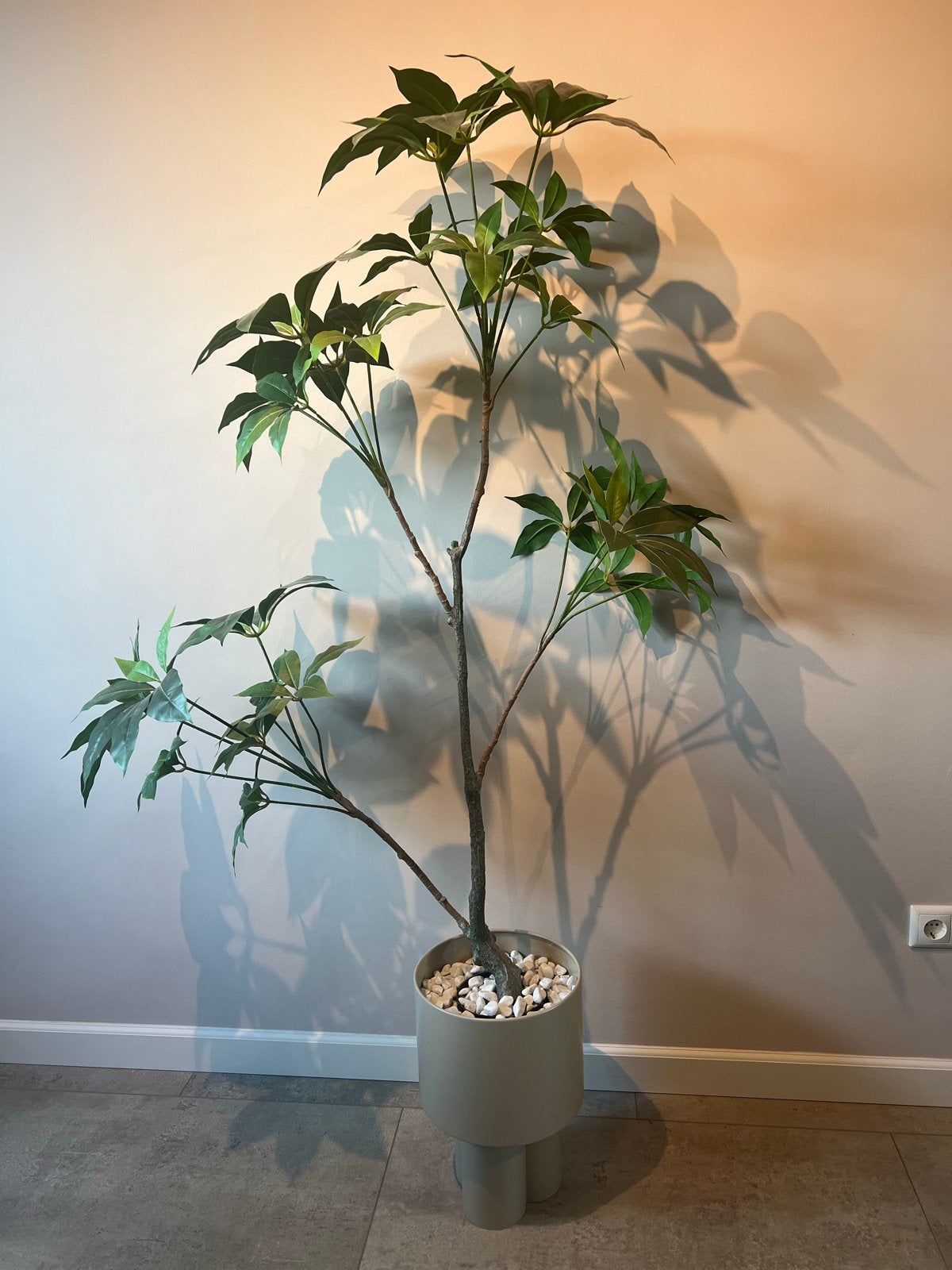 Kunstplant met pot en sierstenen, Ophalen, Binnen, Groen, Kunstplant
