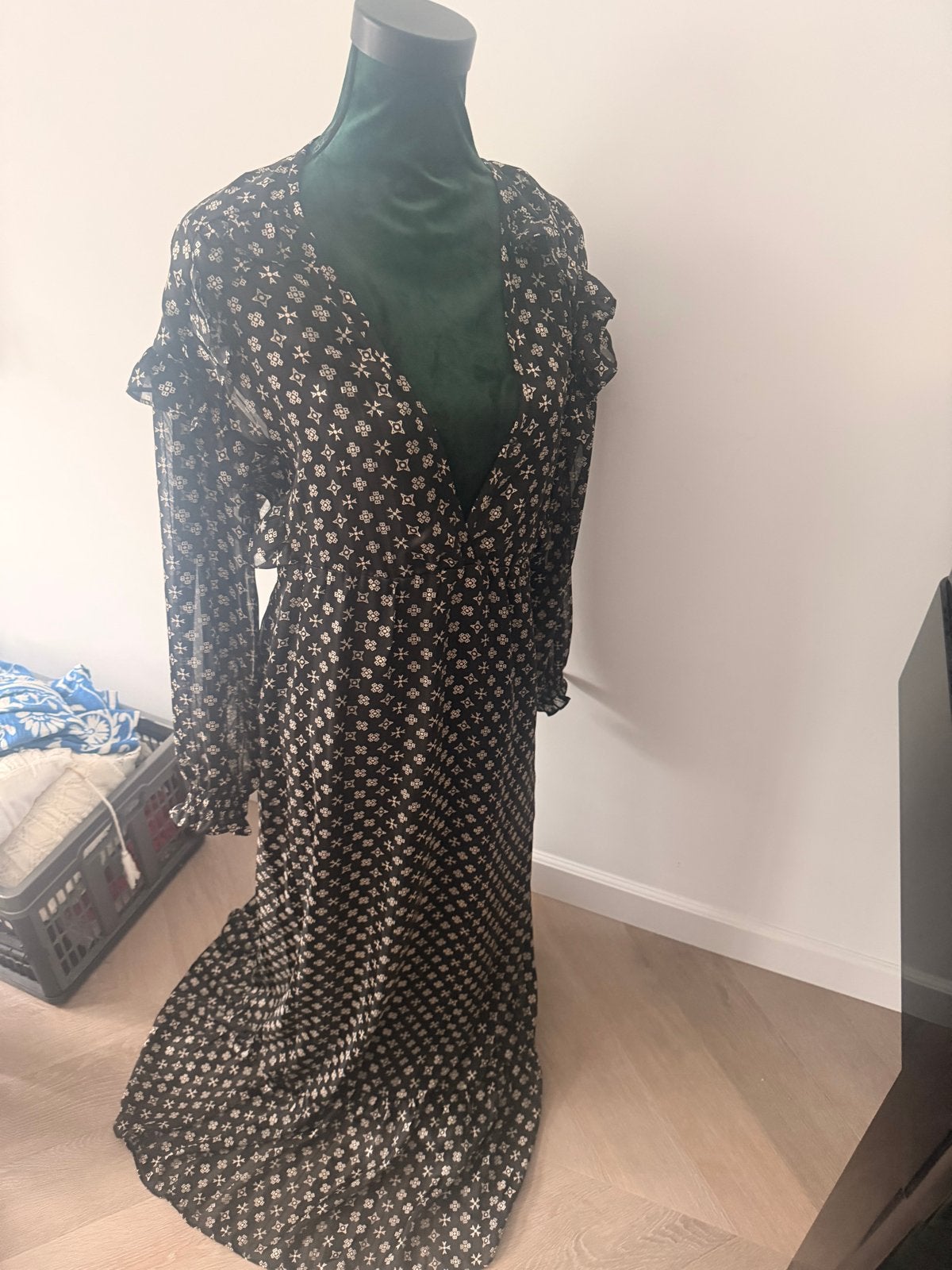 Nieuwe Scotch & Soda Maxi Jurk met Print en Prijskaartje, Maat 38/40 (M), Zwart, Nieuw, Ophalen of Verzenden