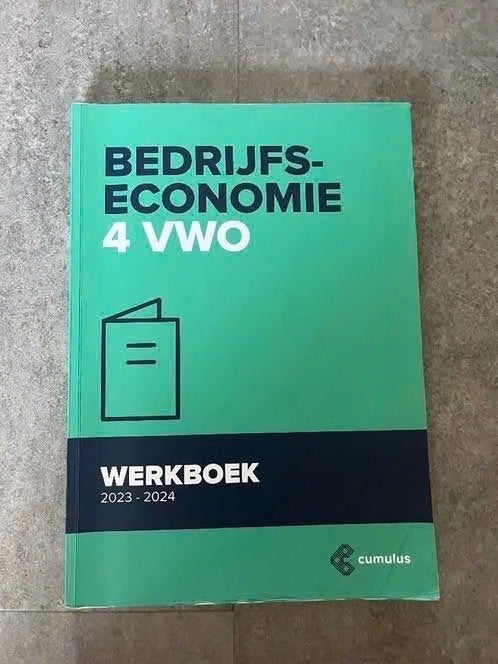 Cumulus - Bedrijfseconomie - 4 VWO - Werkboek 2023-2024, Boeken, VWO, Cumulus, Ophalen of Verzenden, Zo goed als nieuw