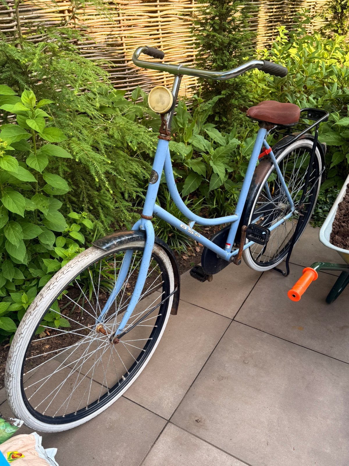 BSP paarse omafiets met terugtraprem, Fietsen en Brommers, Fietsen | Dames | Omafietsen, Ophalen, Gebruikt, Terugtraprem