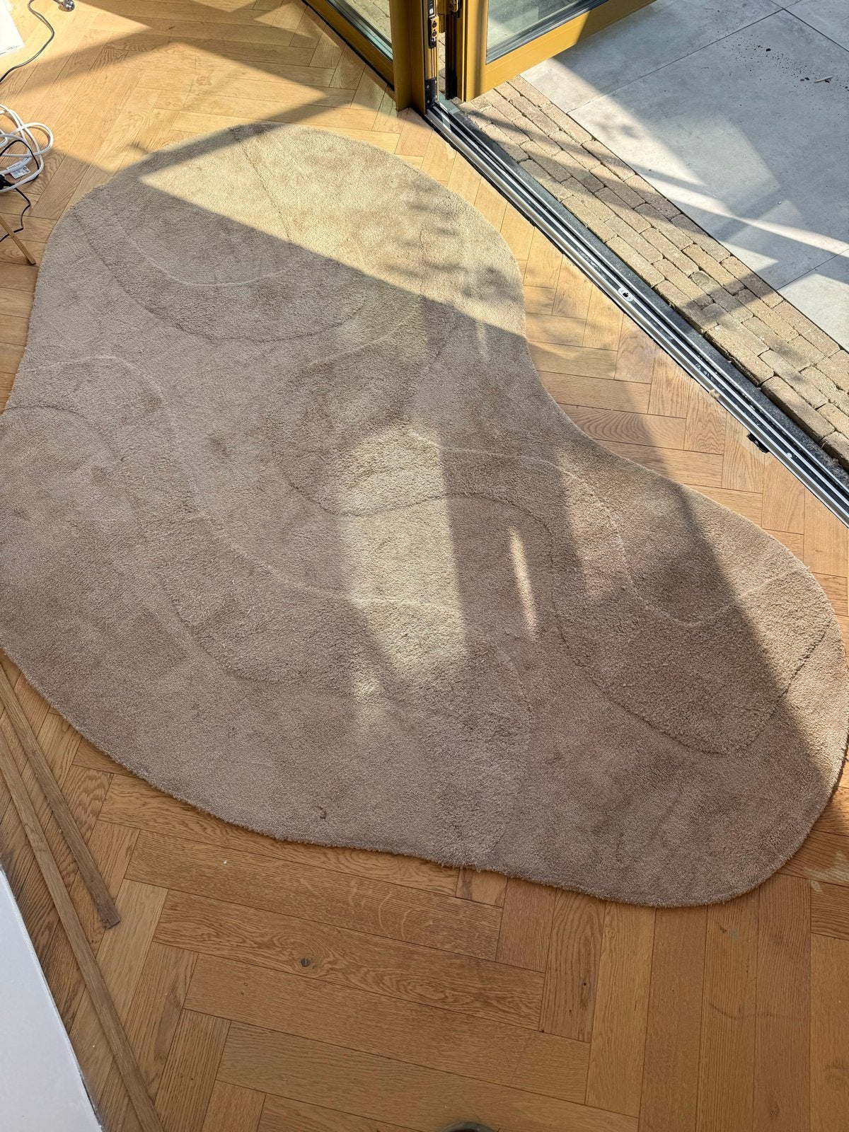 WOOOD Alya vloerkleed 170x240 cm organisch pale brown, Huis en Inrichting, Stoffering | Tapijten en Kleden, Ophalen, Bruin, 150 tot 200 cm
