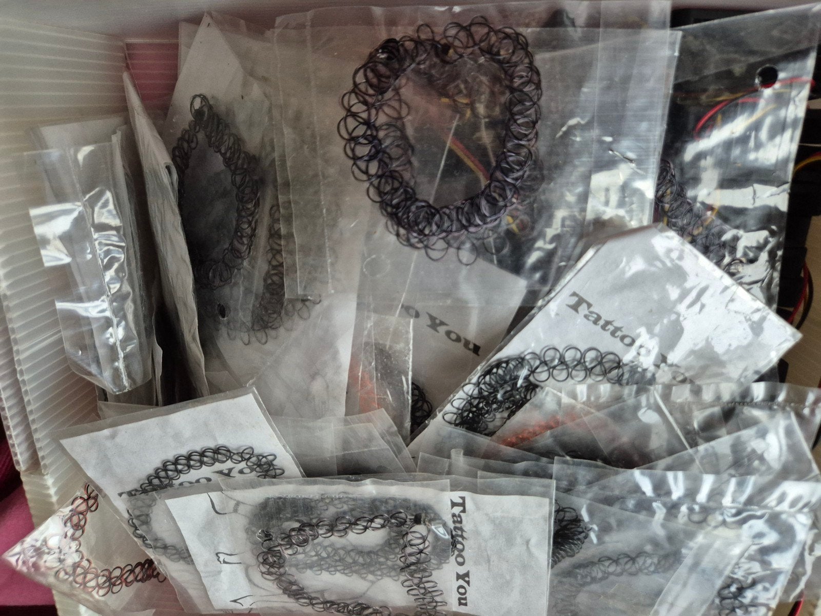 Diverse tattoo choker kettingen en armbanden (90's style), Ophalen of Verzenden, Nieuw