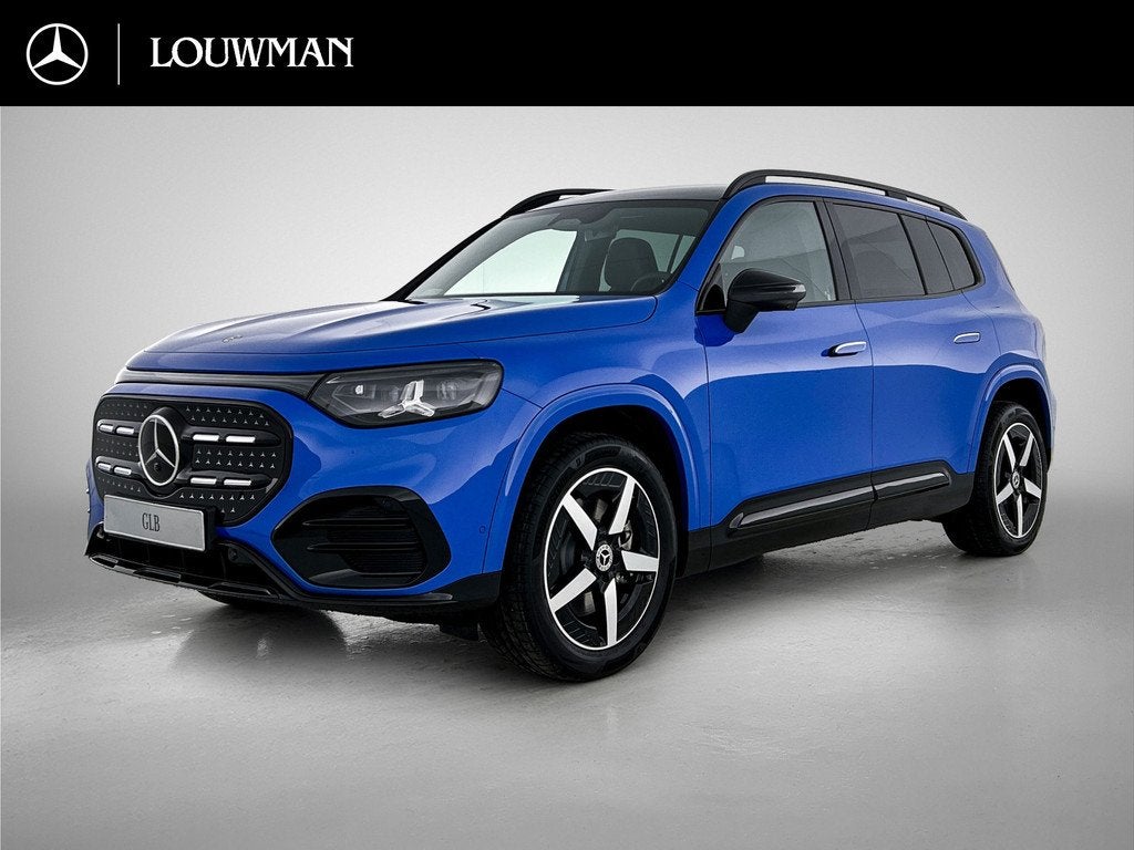 Mercedes-Benz GLB 250+ Business Solution AMG 7p. 85.5 kWh |, Auto's, Mercedes-Benz, Automaat, Achterwielaandrijving, Zwart, Blauw