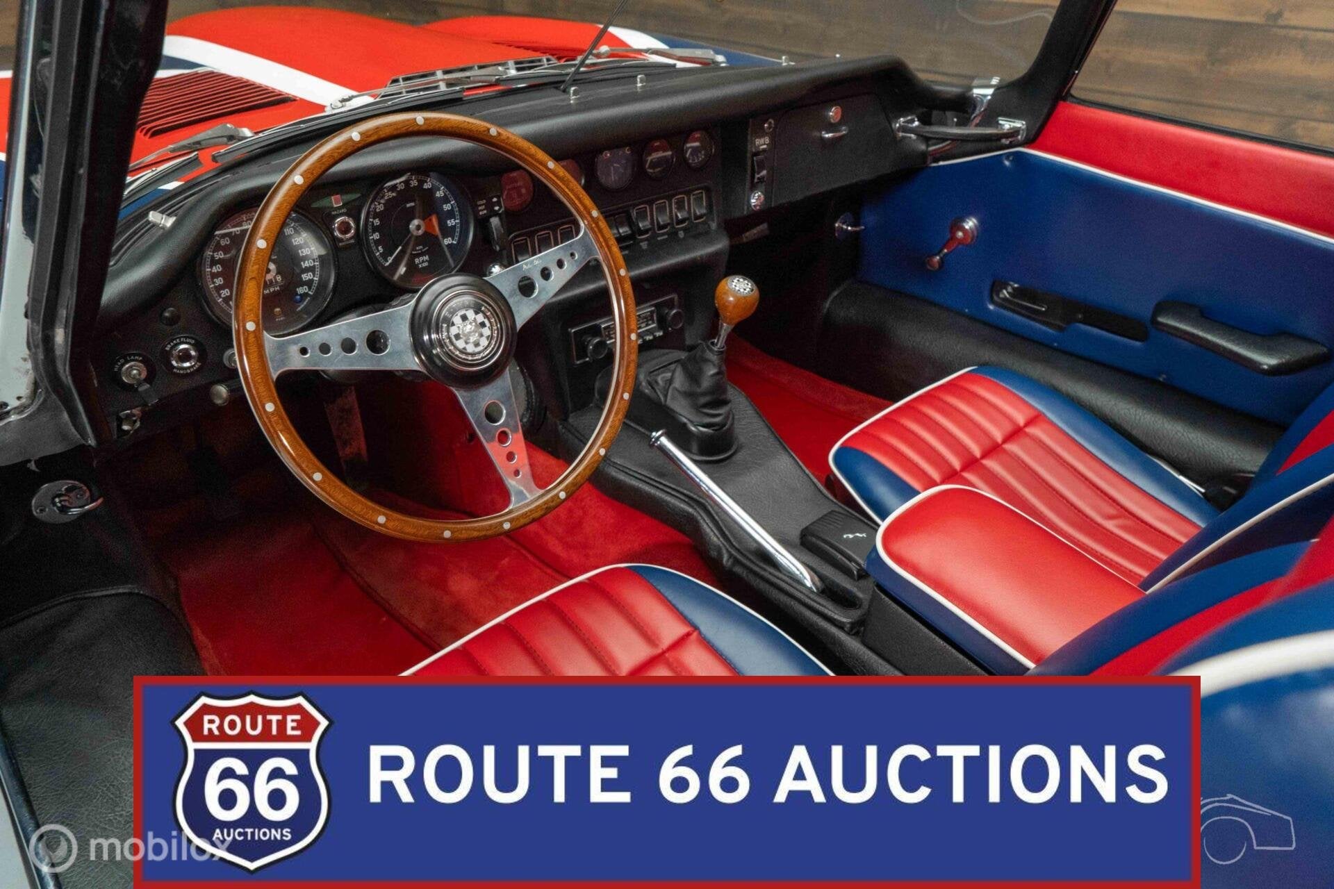 Jaguar E-Type S2 Cabriolet | 1970 | Route 66 Auctions, Auto's, Overige carrosserieën, Zwart, Bedrijf, Handgeschakeld