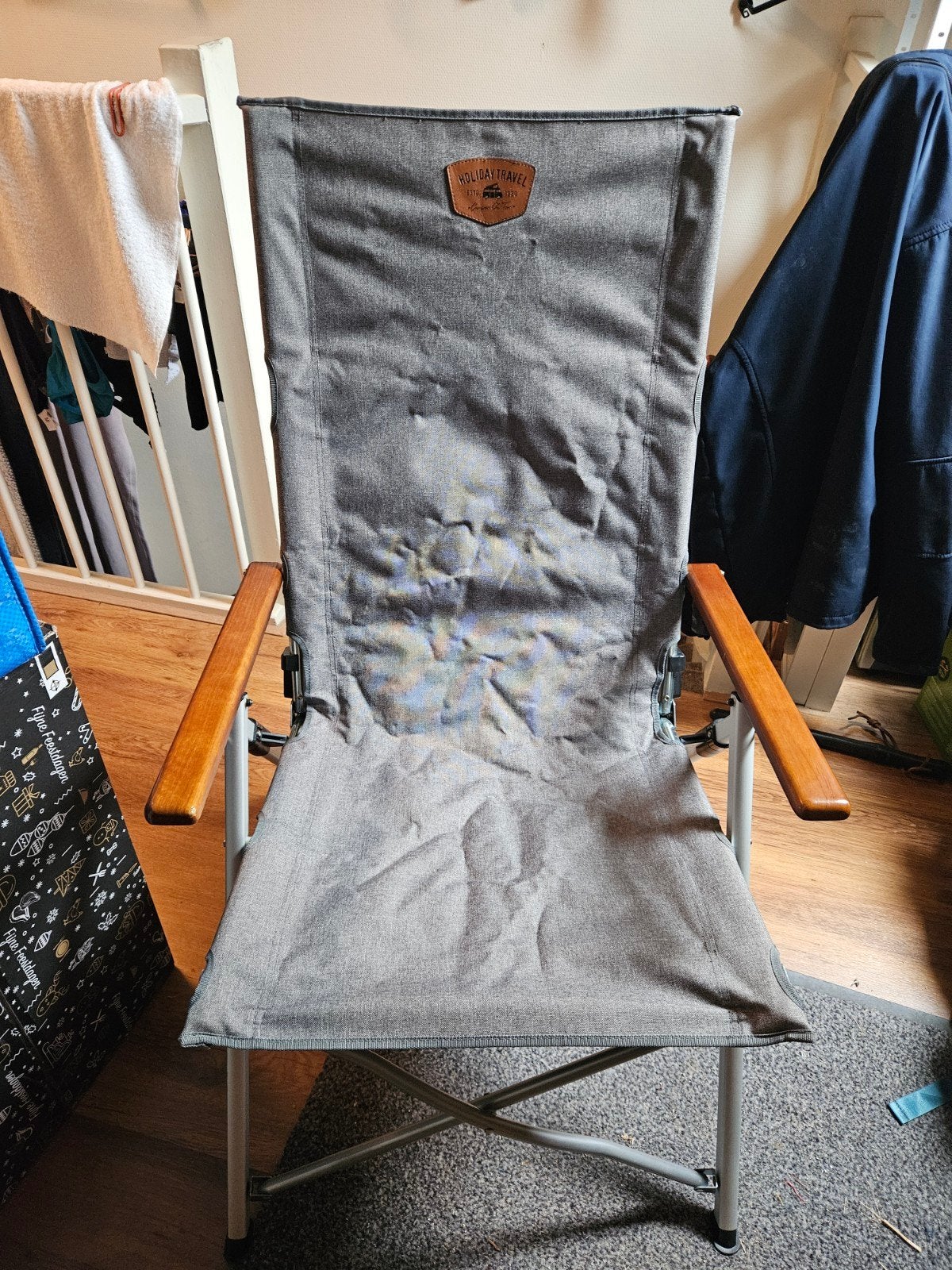 4 Opvouwbare campingstoelen met armleuningen en draagtas, Ophalen, Zo goed als nieuw, Campingstoel