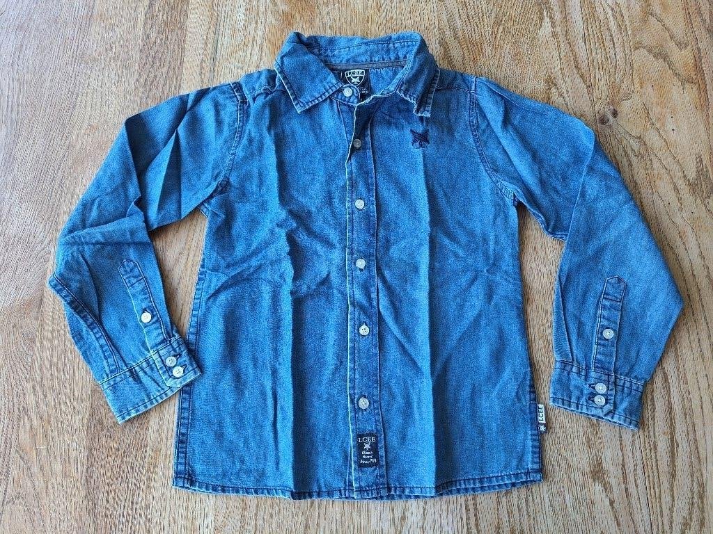 Spijkerblouse - LCEE - maat 128, LCEE, Overhemd of Blouse, Ophalen of Verzenden, Zo goed als nieuw