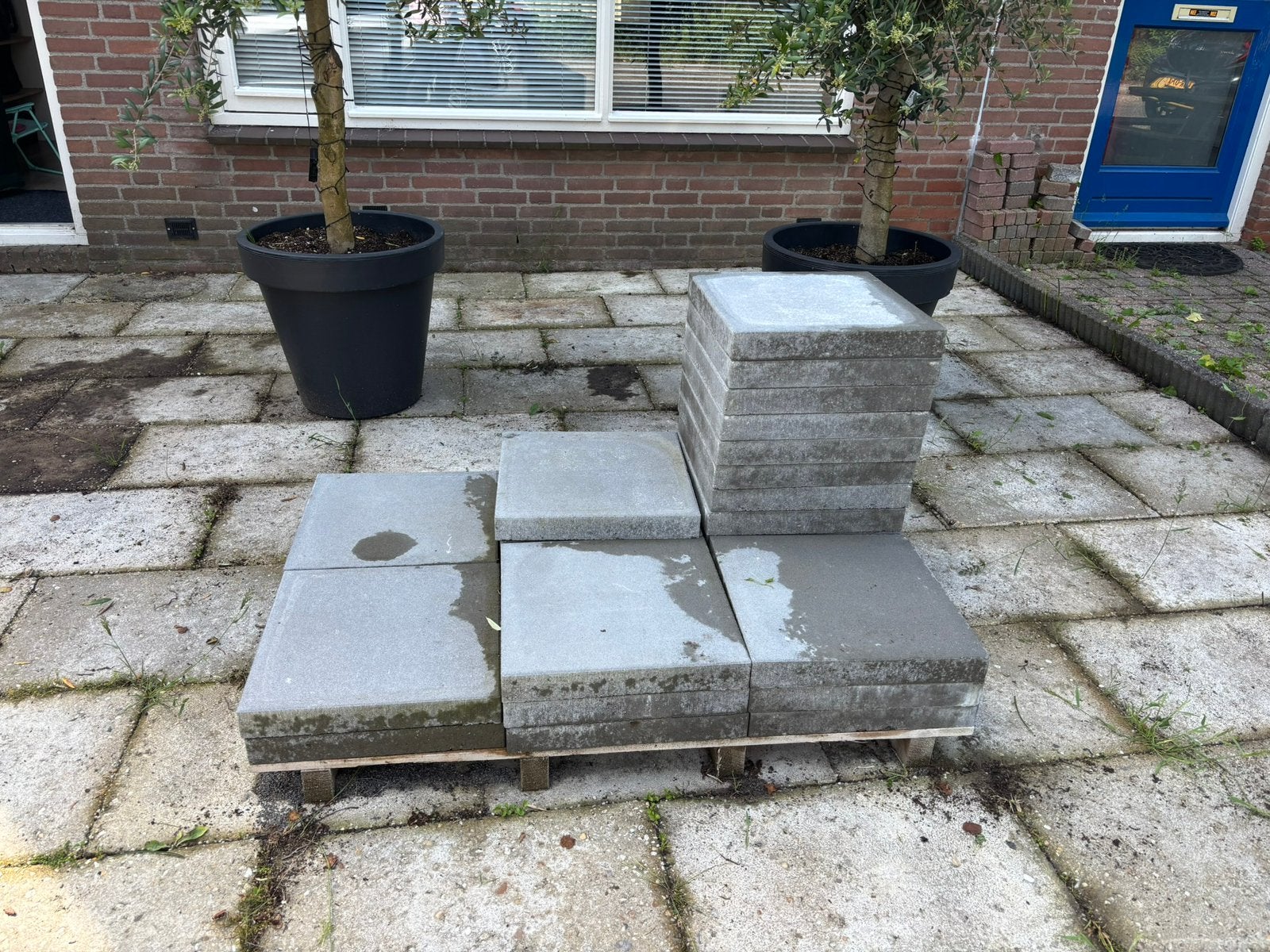 Tuin tegels - gratis afhalen, Ophalen, Zo goed als nieuw, Beton, Terrastegels