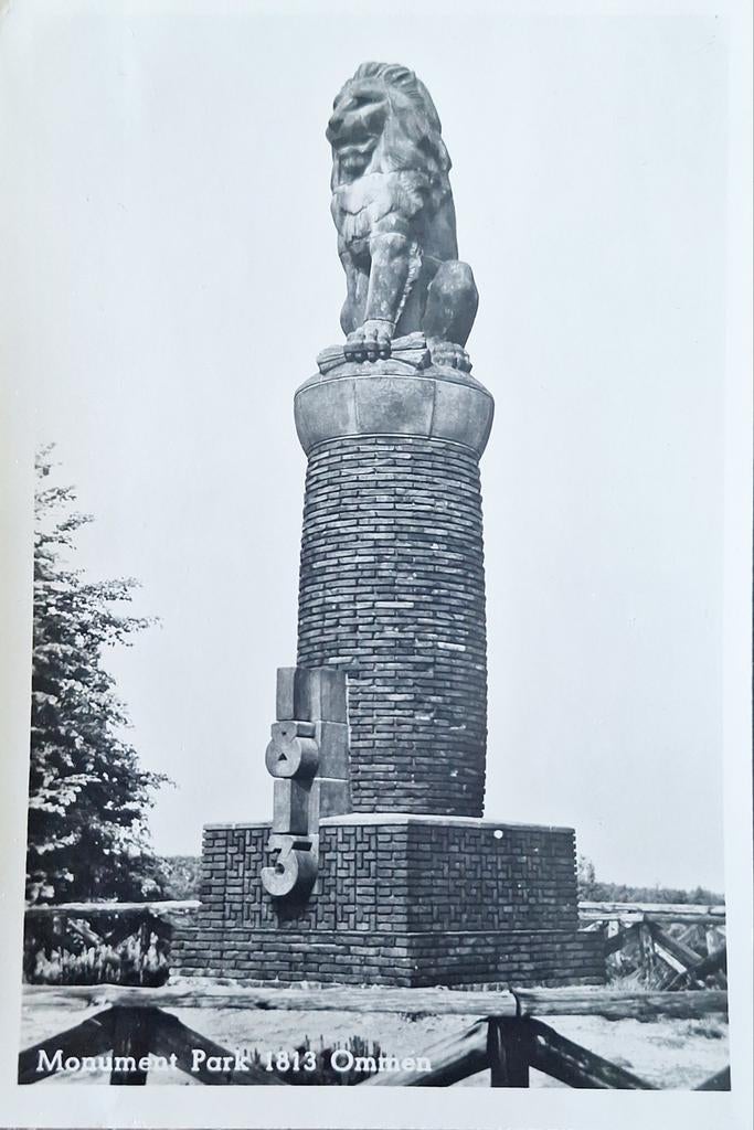 Fotokaart Ommen - Monument Park 1813, Ophalen of Verzenden, Ongelopen, Overijssel