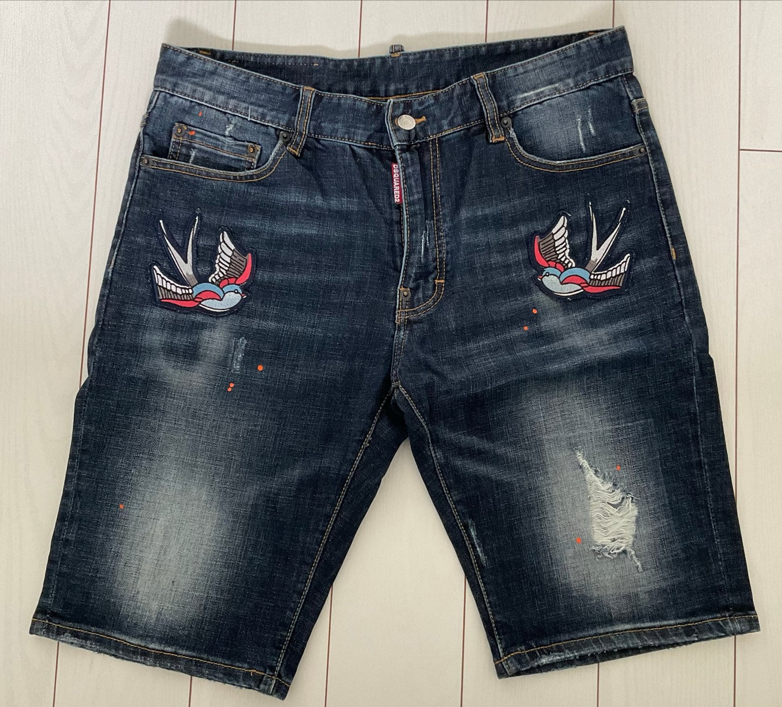 Dsquared2 jeans short W34, Ophalen of Verzenden, Zo goed als nieuw, Blauw, W33 - W34 (confectie 48/50)