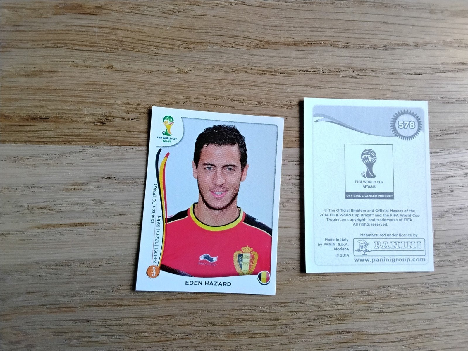 Eden Hazard Panini FIFA World Cup Brasil 2014 sticker, Ophalen of Verzenden, Zo goed als nieuw, Poster, Plaatje of Sticker