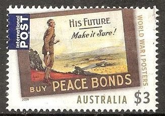 651 Australië 2026 World War I Posters, Verzenden, Gestempeld