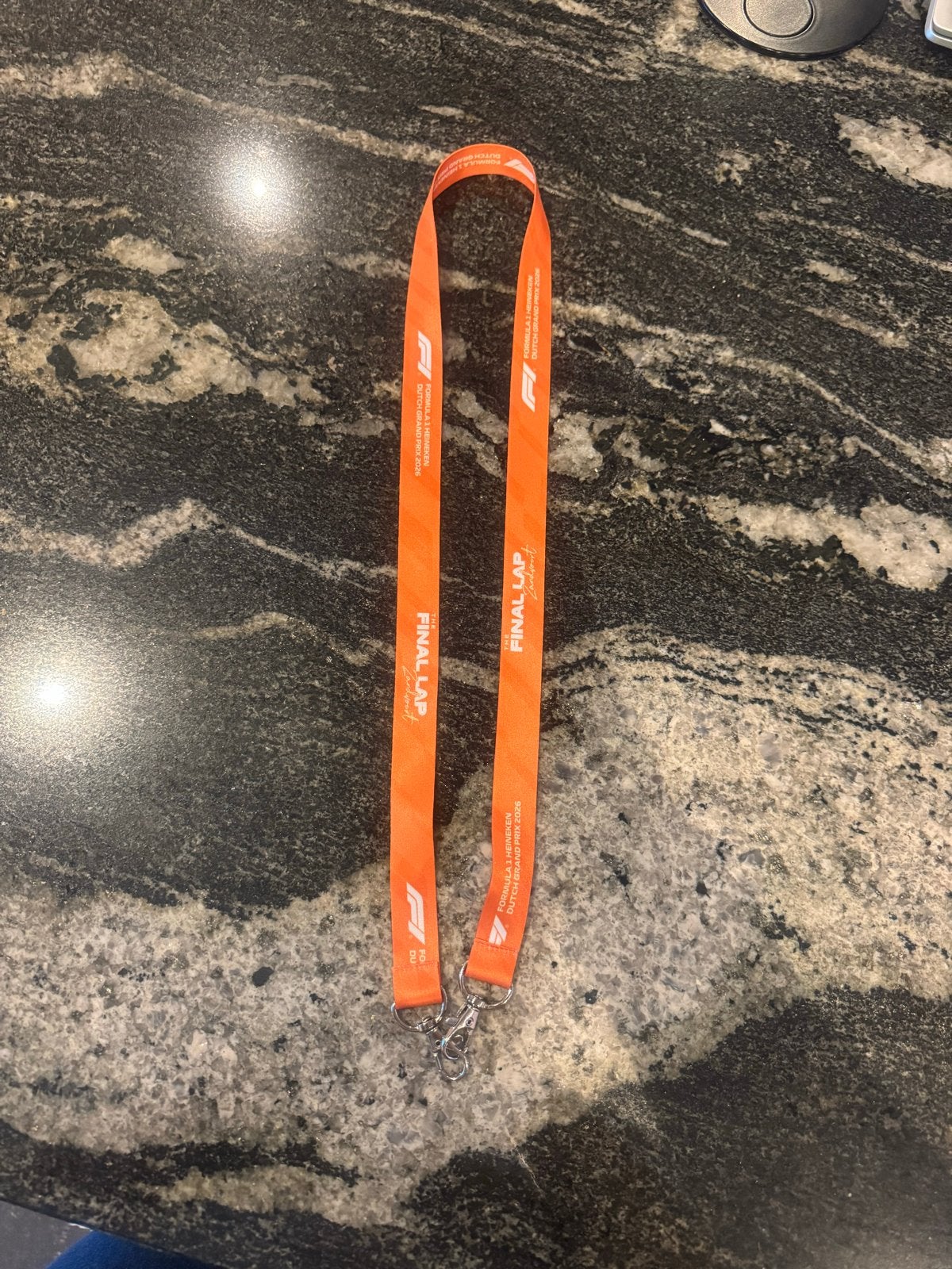 F1 Heineken Dutch Grand Prix 2026 Lanyard - The Final Lap, Ophalen of Verzenden, Nieuw