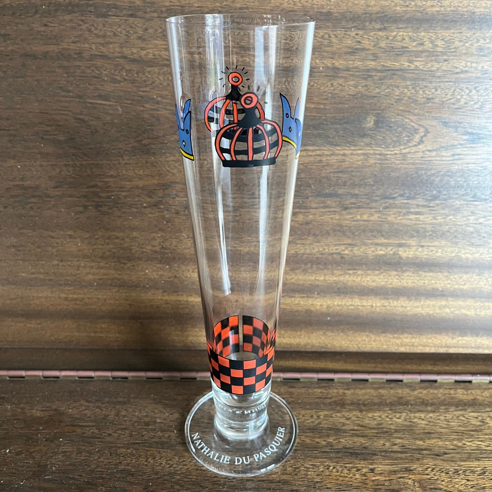 Vintage Ritzenhoff Pilsglas - Nathalie du Pasquier (1997), Ophalen of Verzenden, Zo goed als nieuw, Bierglas