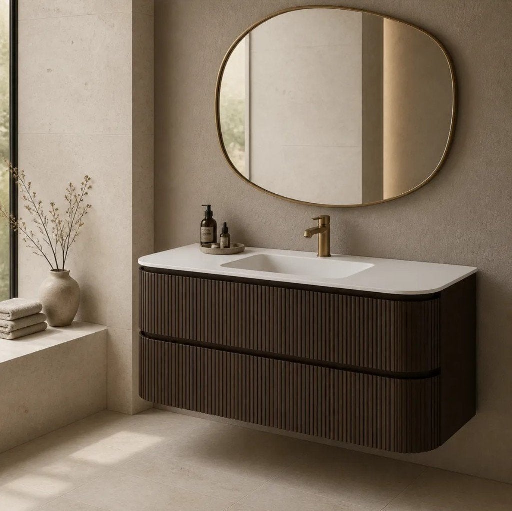 Badmeubel 120 cm Lavantri Eleonora - Japandi badmeubel NEW, 100 tot 150 cm, Eleganza, Ophalen of Verzenden, Minder dan 100 cm