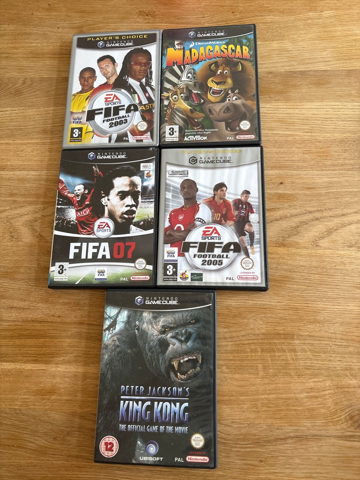 Nintendo GameCube Spellen: FIFA, Madagascar, King Kong, Spelcomputers en Games, Games | Nintendo GameCube, Gebruikt, 1 speler