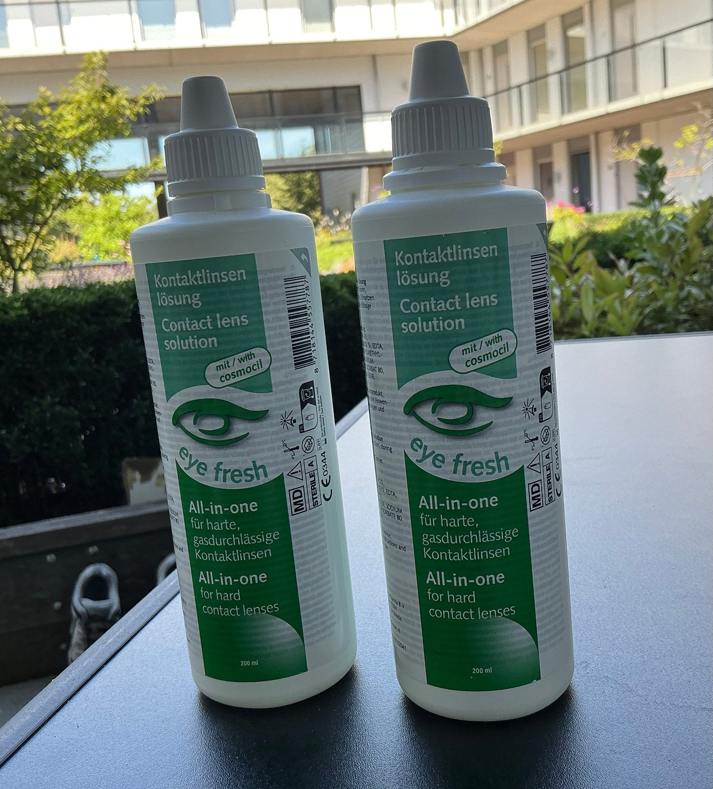 Lenzenvloeistof voor harde contactlenzen, Ophalen