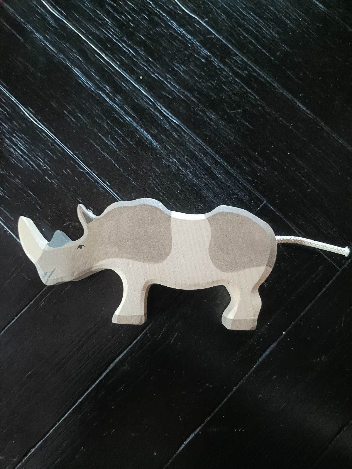 Holztiger Neushoorn Houten Speelgoed, Kinderen en Baby's, Speelgoed | Houten speelgoed, Ophalen of Verzenden, Zo goed als nieuw