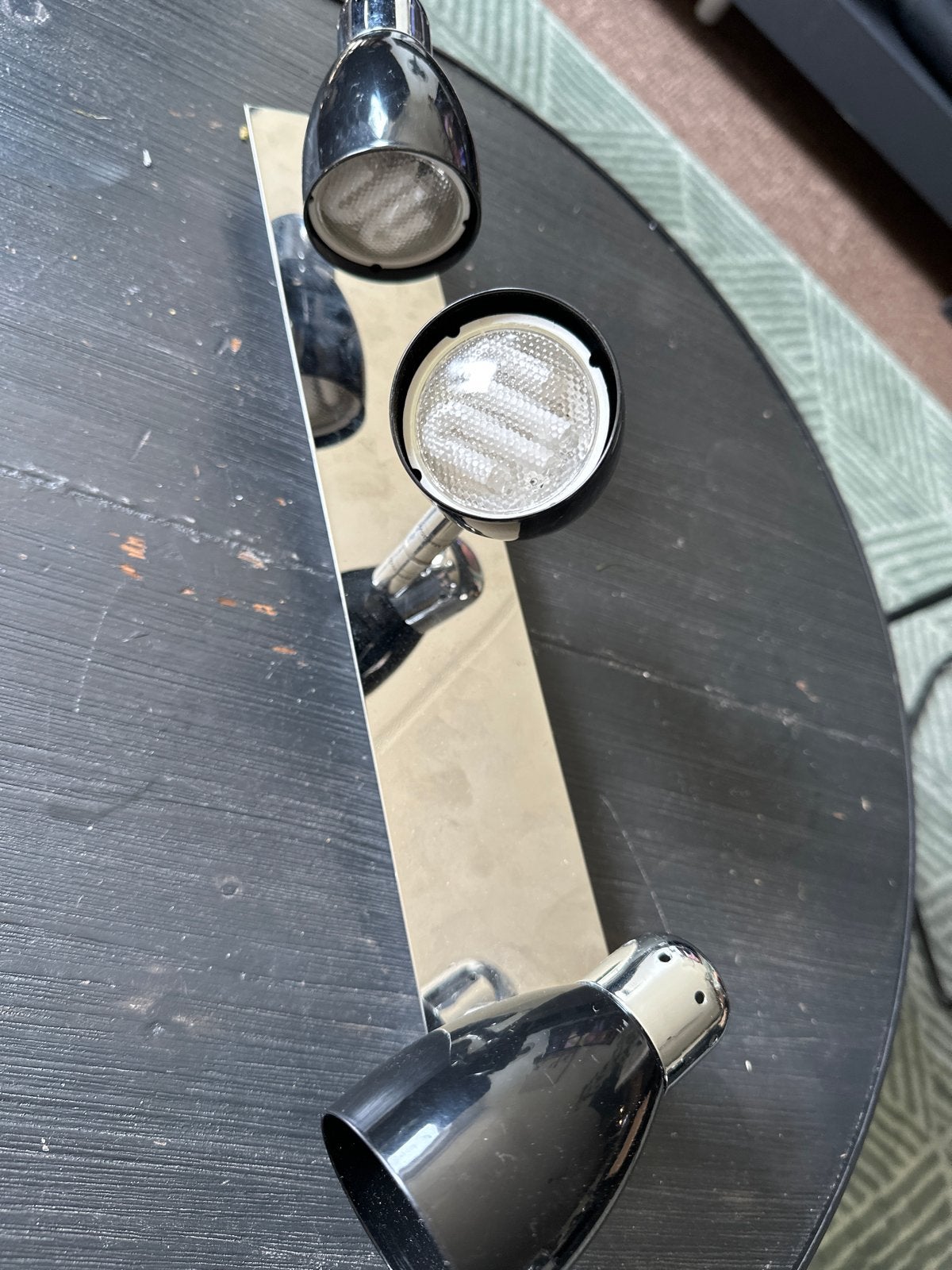Moderne plafondspot met 3 GU10 lampen, Ophalen of Verzenden, Gebruikt