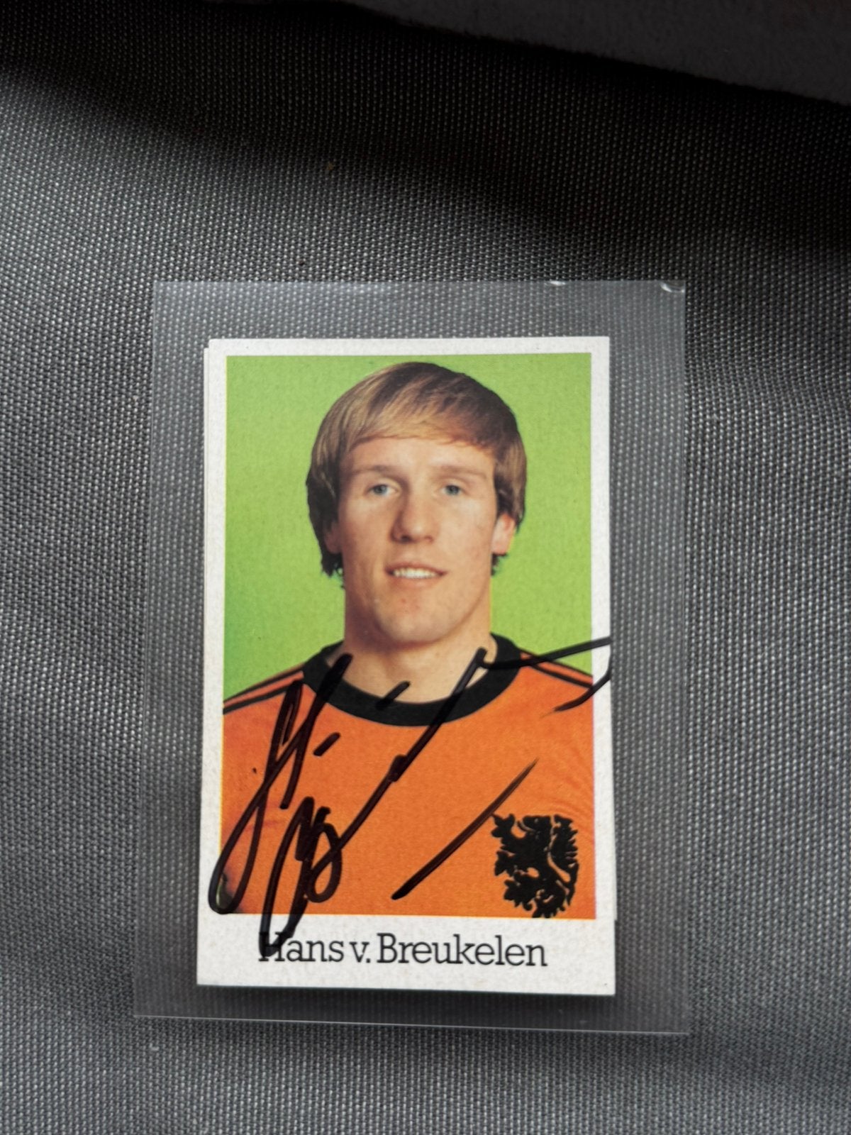 Hans van Breukelen gesigneerde HEMA sticker 1980 – EK Italië, Verzamelen, Ophalen, Zo goed als nieuw, PSV