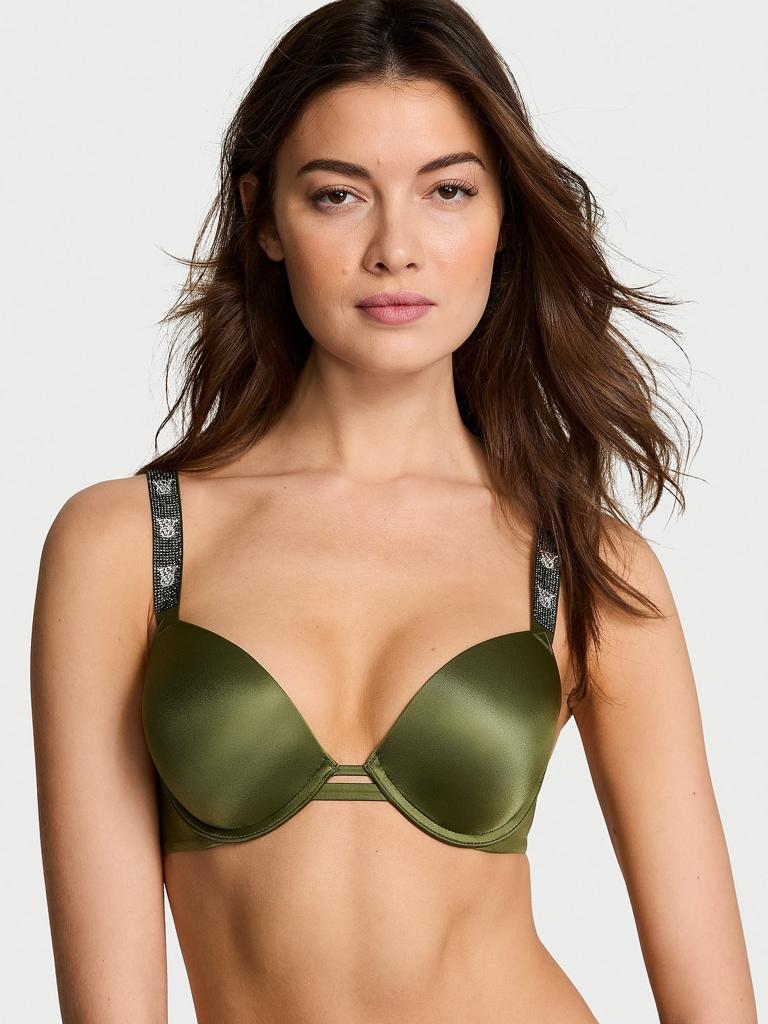 Victoria's Secret BH 34D - Olijfgroen met glitterbandjes, Kleding | Dames, Ondergoed en Lingerie, Victoria's Secret, Ophalen of Verzenden