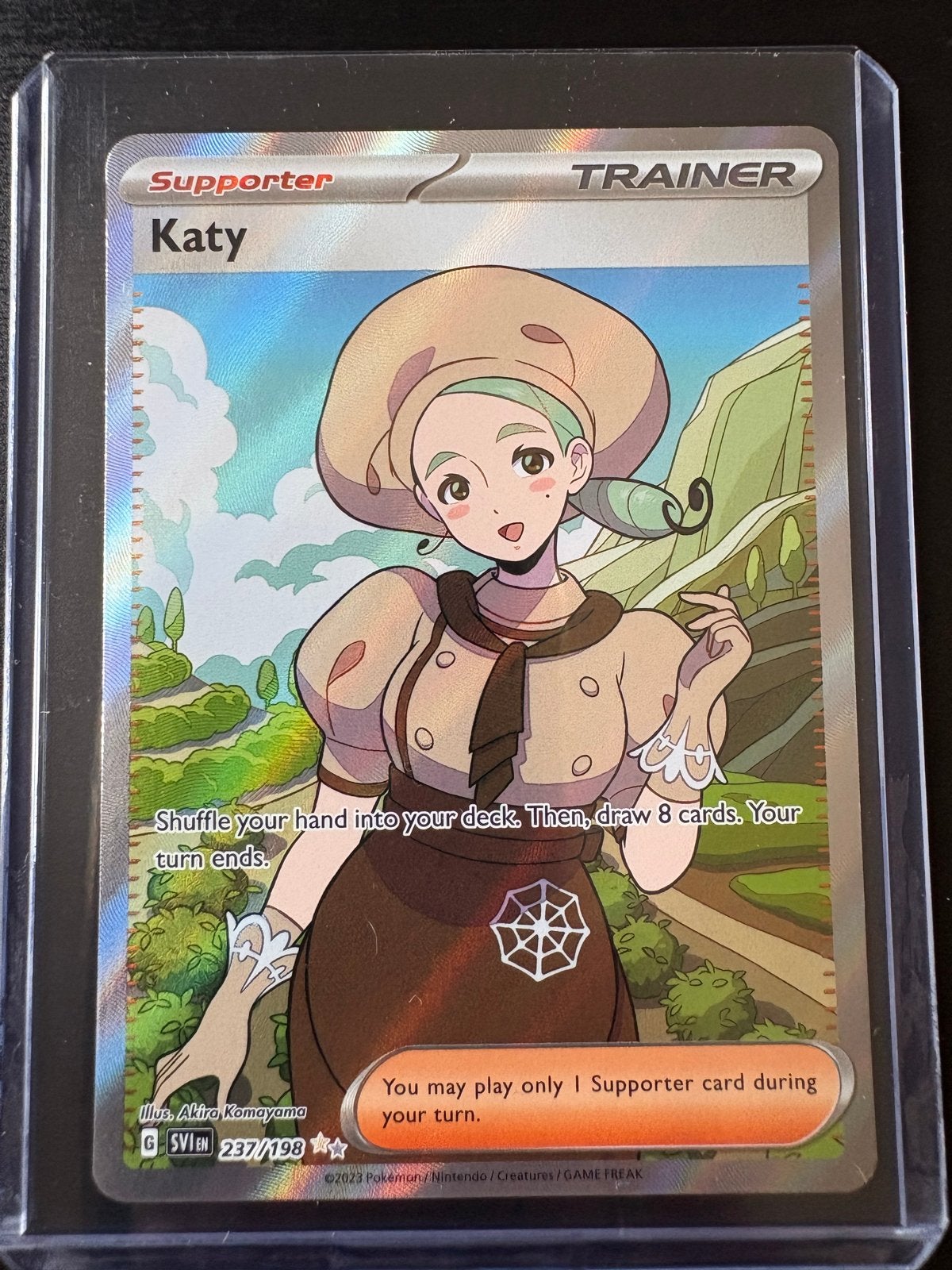 Katy Supporter Trainer Kaart - Pokémon TCG (SV1EN 237/198), Ophalen of Verzenden, Zo goed als nieuw, Losse kaart, Foil