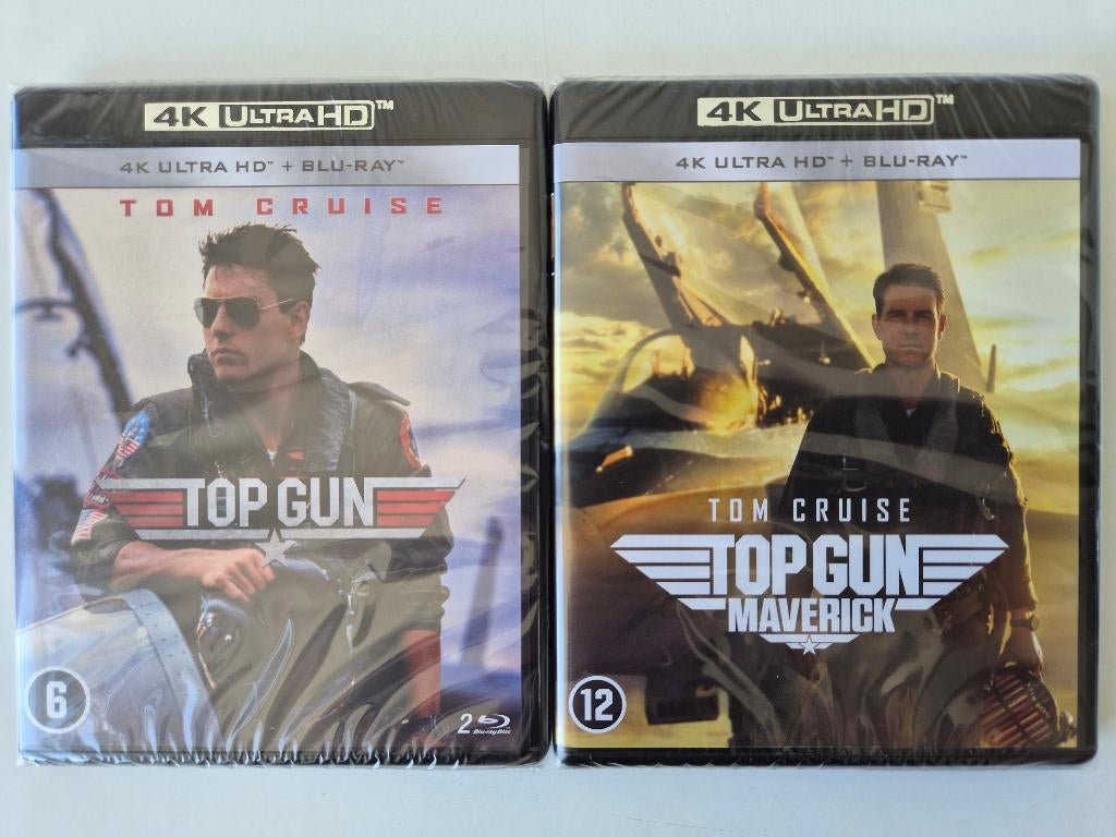 Top Gun + Top Gun Maverick - 4K UHD BD, Cd's en Dvd's, Blu-ray, Ophalen of Verzenden, Nieuw in verpakking, Actie