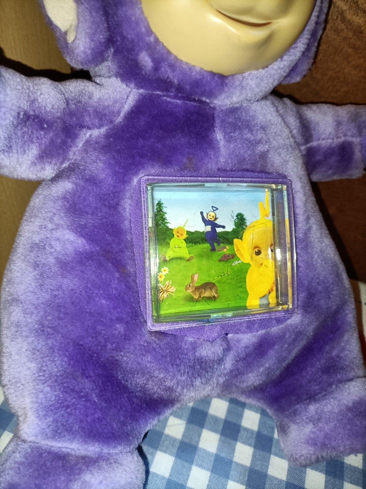 Tinky Winky knuffel met lopende tv beelden en lichtje, Kinderen en Baby's, Speelgoed | Knuffels en Pluche, Ophalen of Verzenden