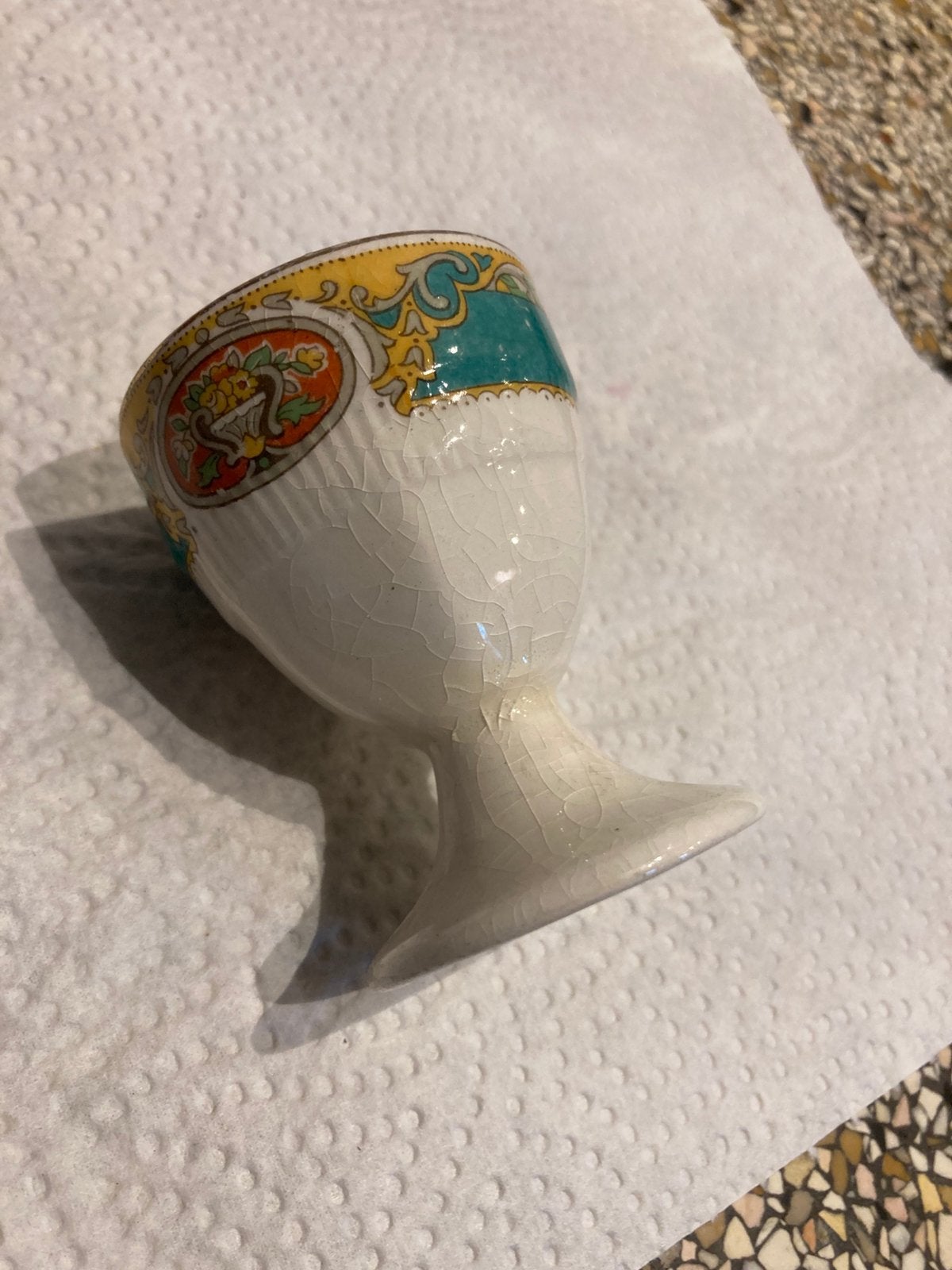 Oude eierdop, Antiek en Kunst, Curiosa en Brocante, Ophalen of Verzenden