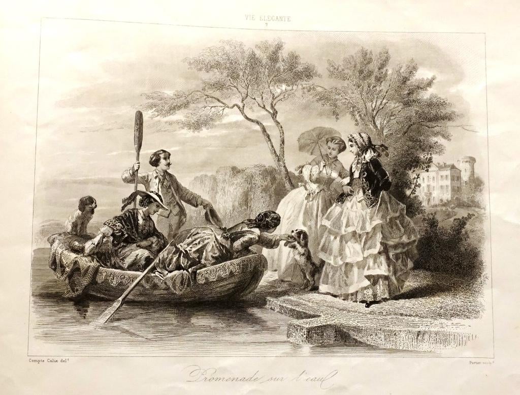 Vie Élégante de la Société Parisienne [c1860] Calix 4 gravur, Ophalen of Verzenden