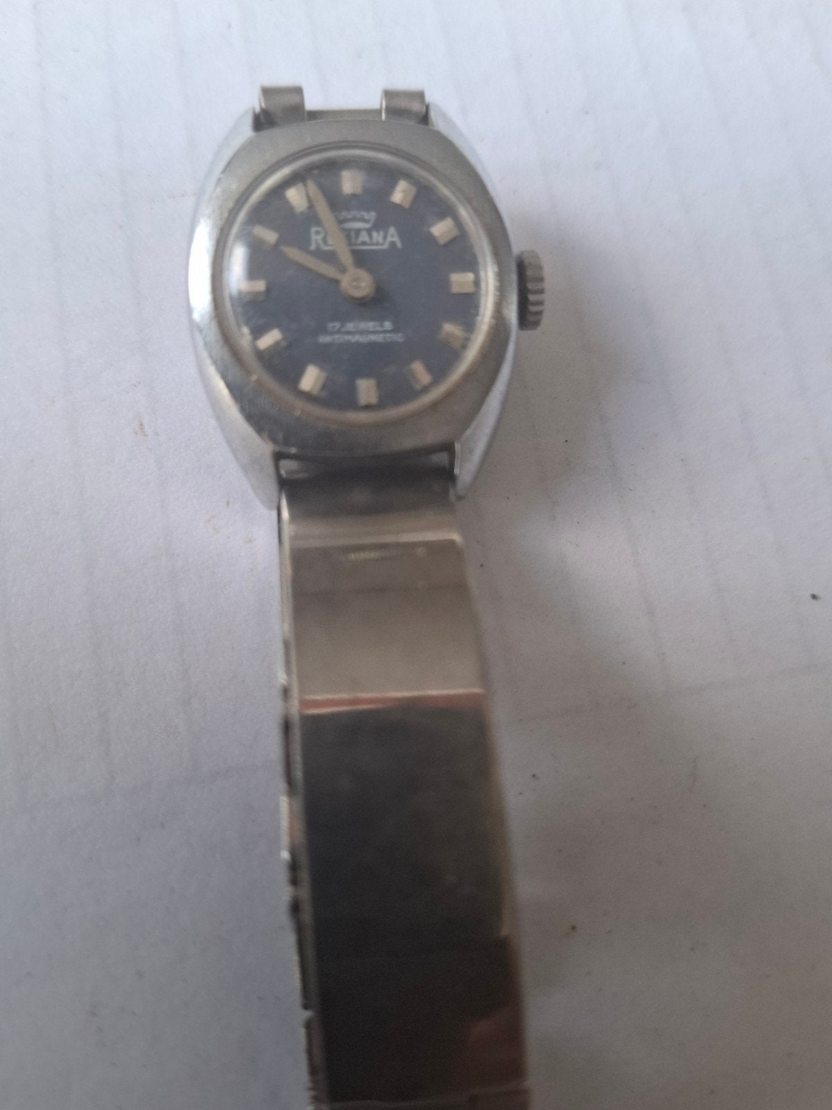 Vintage Rodana Dames Mechanisch Polshorloge, Overige merken, Staal, Gebruikt, Staal