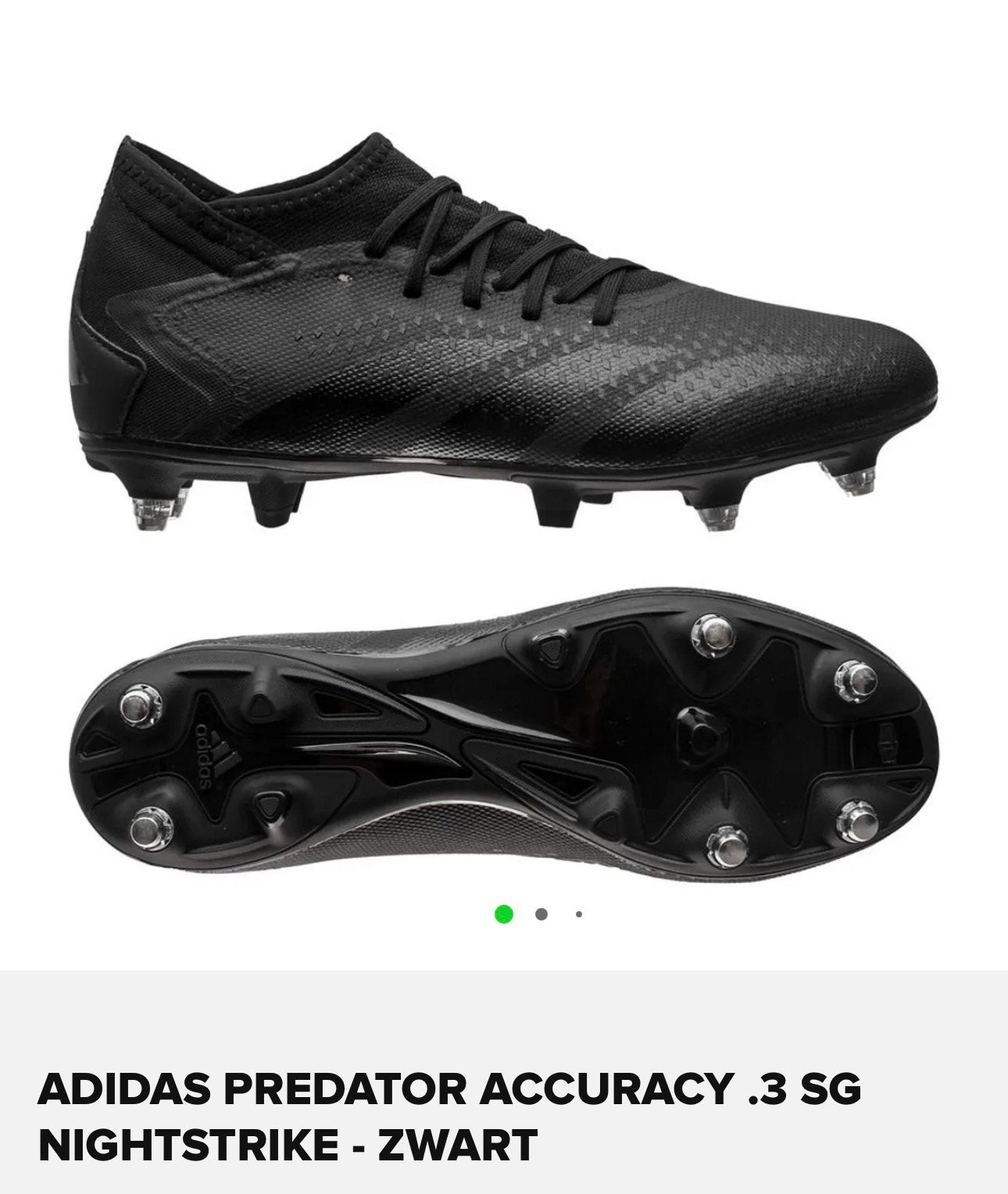 Adidas predator accuracy .3 SG nightstrike zwart maat 42 2/3, Maat XS of kleiner, Schoenen, Ophalen of Verzenden, Zo goed als nieuw