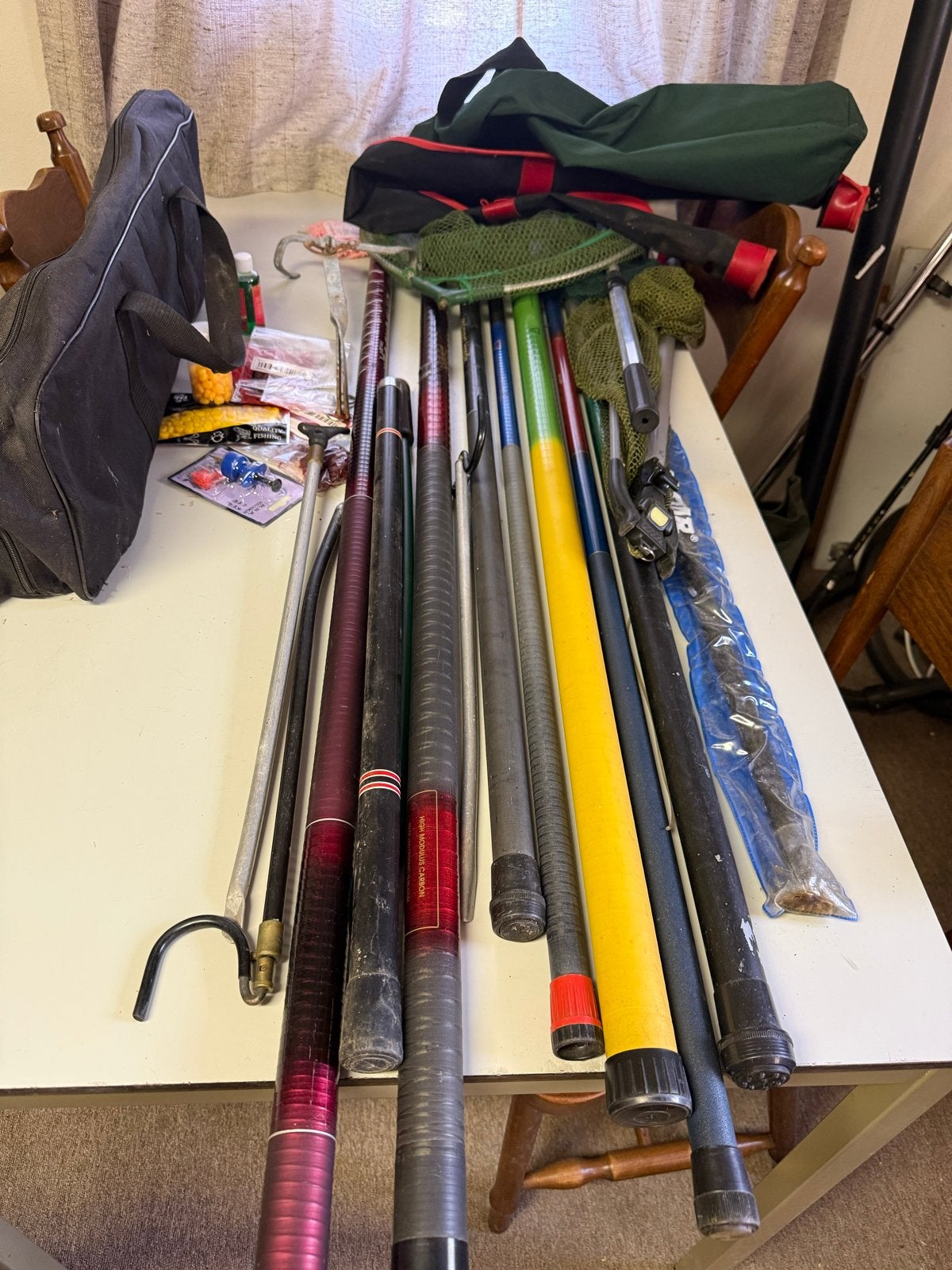 Diverse visspullen te koop, Ophalen, Gebruikt, Vaste hengel