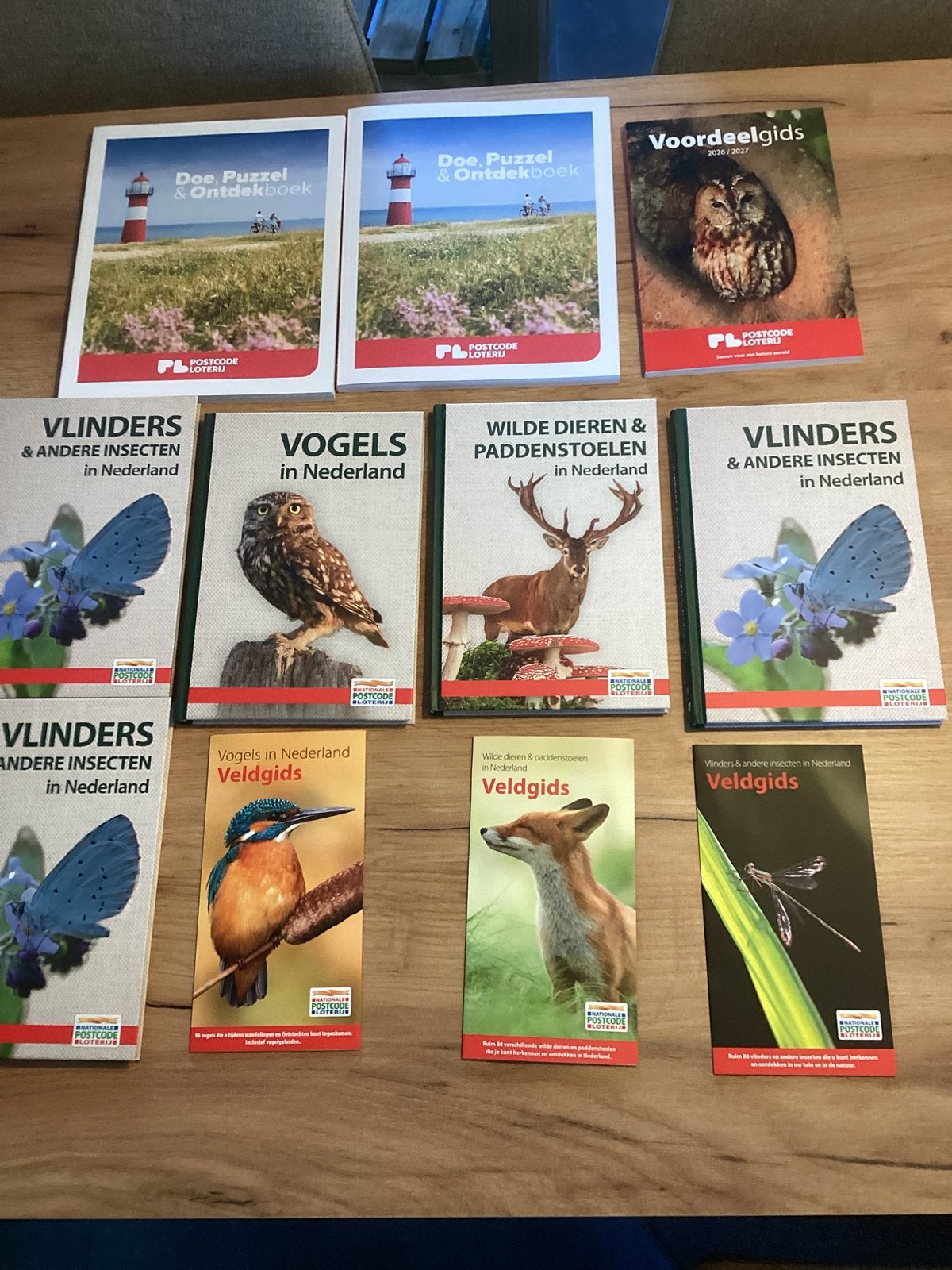 Postcodeloterij, puzzelboek,voordeelgids en natuur/veldgids, Ophalen of Verzenden, Zo goed als nieuw, Natuur algemeen