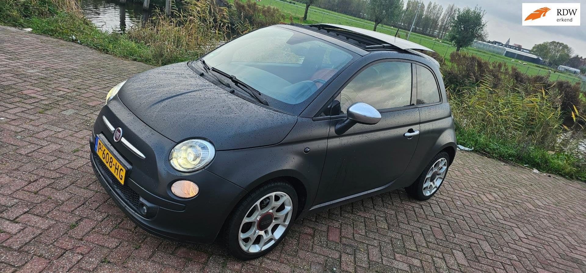 Fiat 500 0.9 TwinAir Blackjack orig kleur, Auto's, Voorwielaandrijving, Euro 5, 86 pk, Gebruikt