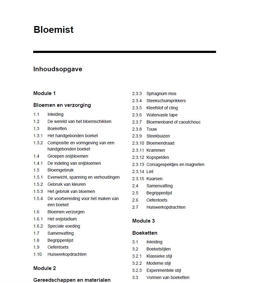 Cursus Bloemist, Ophalen, Alpha