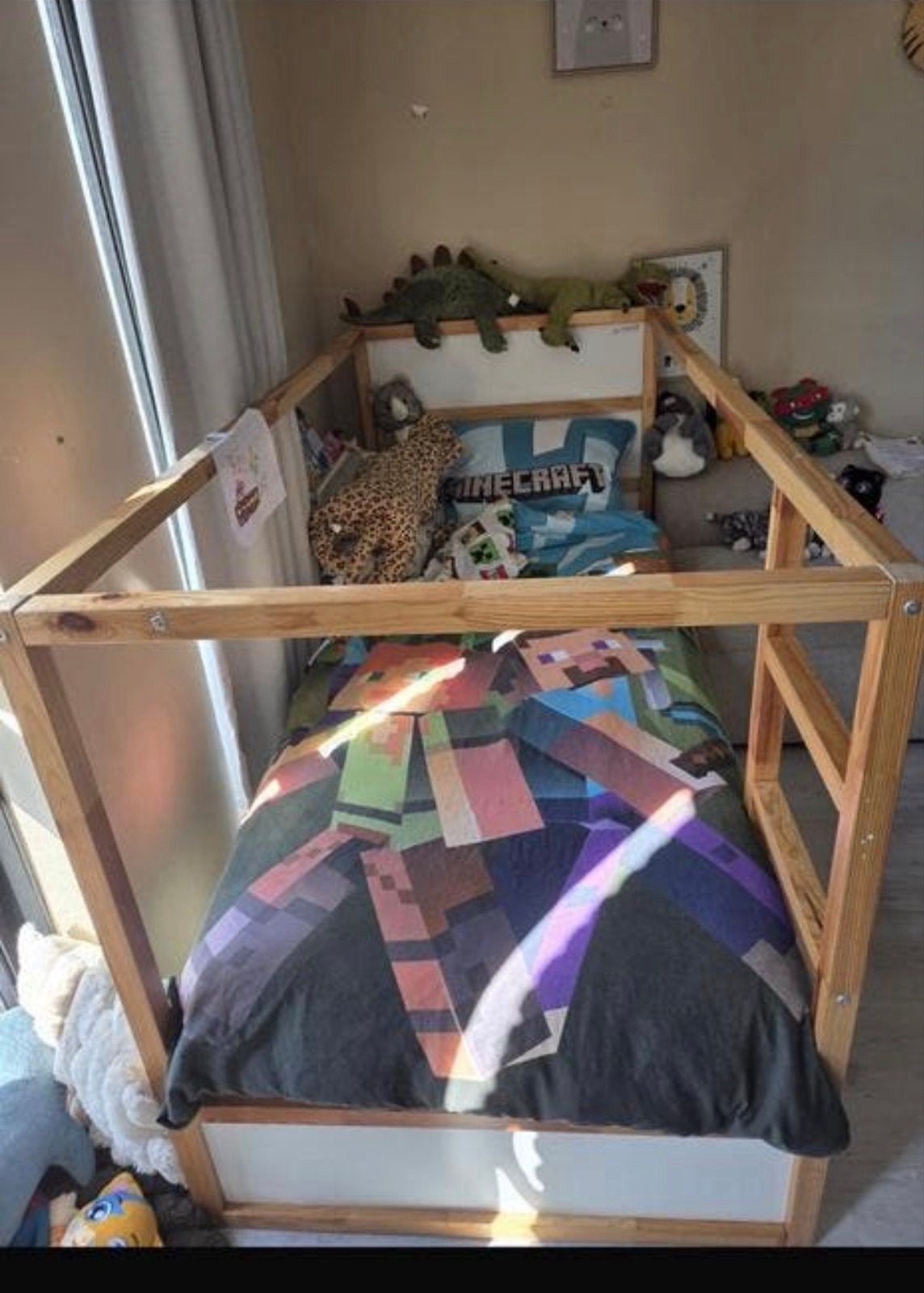 Houten kinderbed (Ikea), Ophalen, Gebruikt, 70 tot 85 cm, Lattenbodem