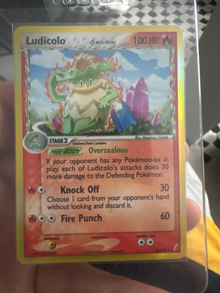 Ludicolo Delta Species Pokémon Kaart 6/100 holo, Ophalen of Verzenden, Zo goed als nieuw, Losse kaart, Foil