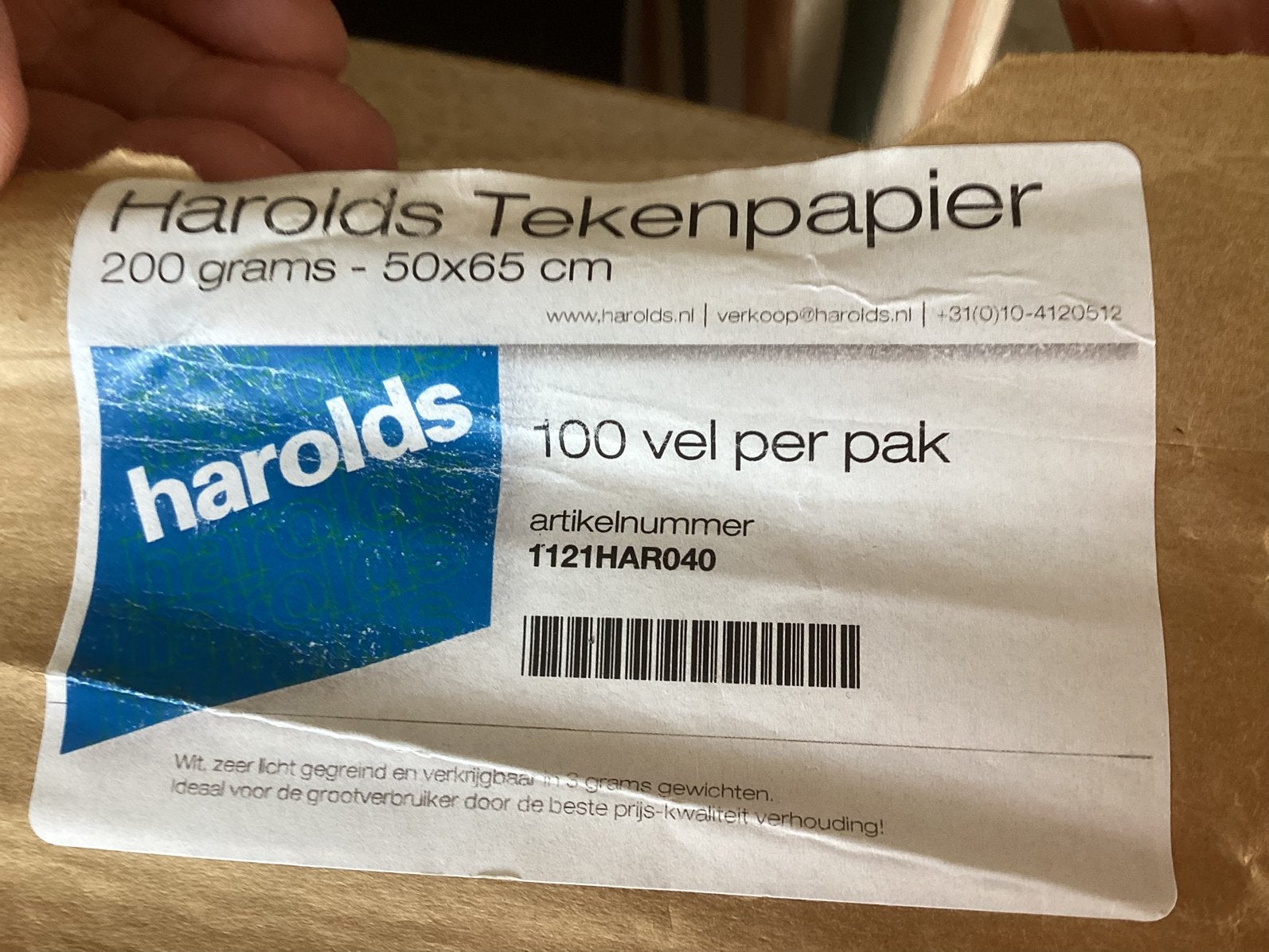 Kwalitatief hoog tekenpapier 200 grams 50x65, Ophalen, Nieuw, Papier, Schets- of Tekenboek