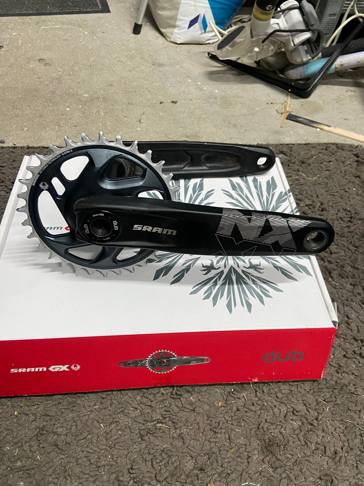 SRAM GX Eagle DUB Crankstel 175mm met 32T Tandwiel, Fietsen en Brommers, Fietsonderdelen, Ophalen of Verzenden, Gebruikt, Mountainbike