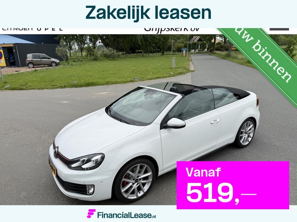 Volkswagen Golf Cabrio 2.0 TSI GTI Automaat, 4 cilinders, Wit, Bedrijf, Golf