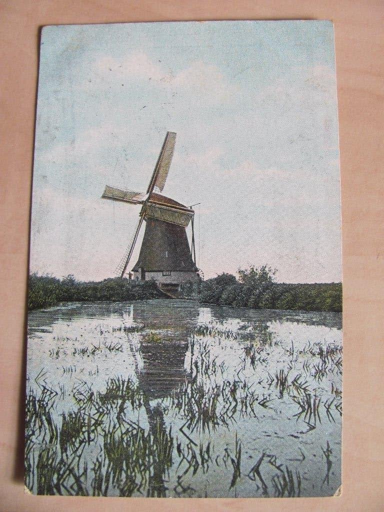 Bantegea - Bantega 1905 molen ‘de Veenpolder van Echten’, Ophalen of Verzenden, Voor 1920, Gelopen, Friesland
