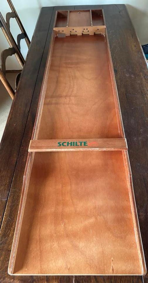 Vintage Schilte sjoelbak - Klassiek houten sjoelspel, Ophalen, Gebruikt