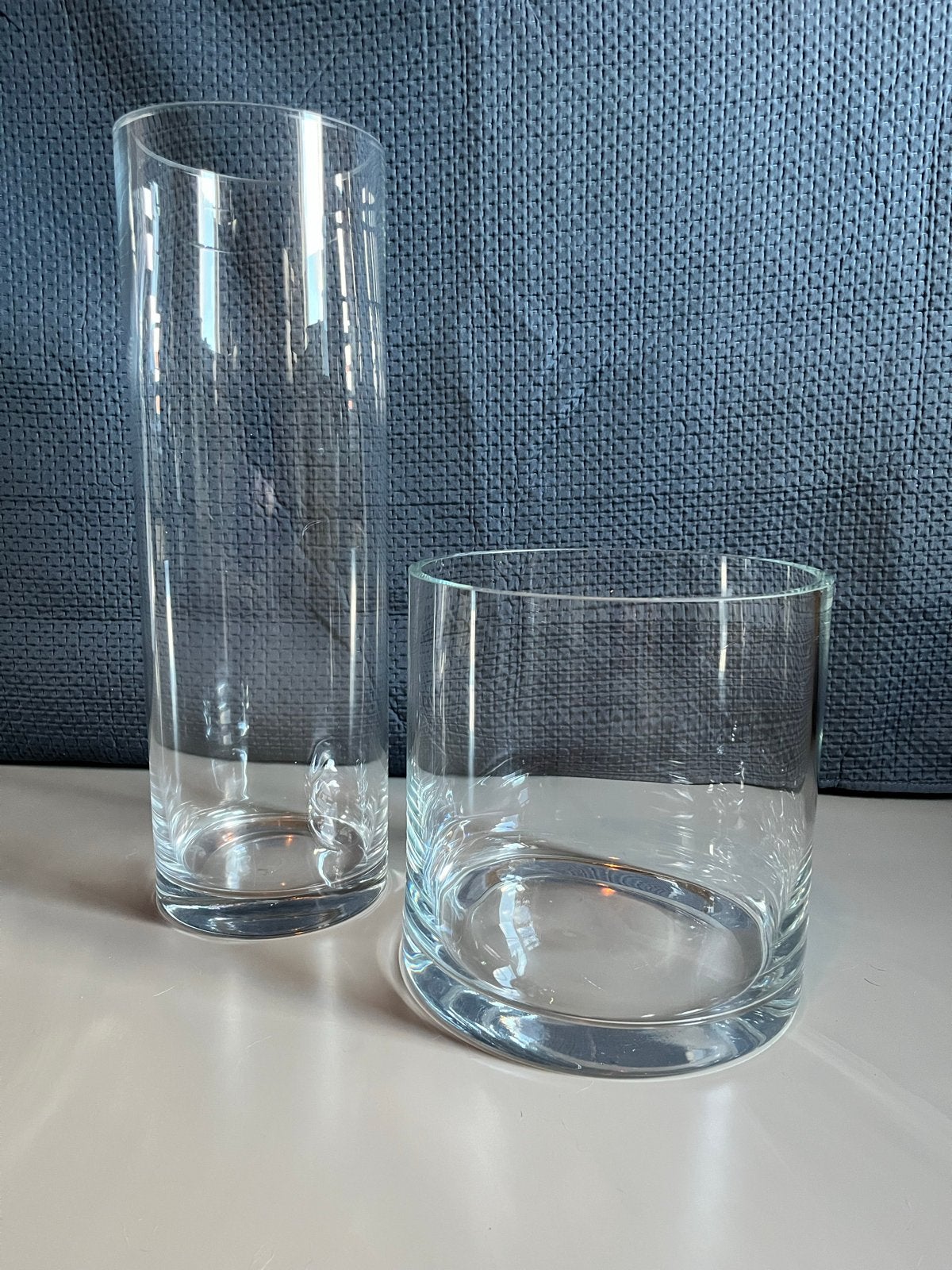 Glazen vazen set, Ophalen, Zo goed als nieuw, Transparant, Glas