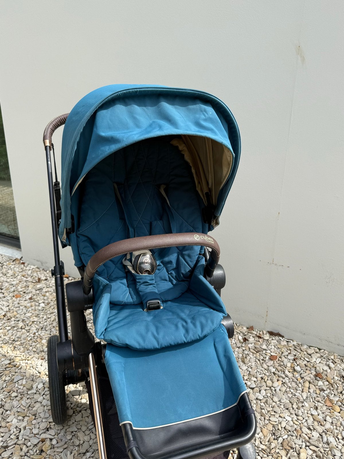Cybex Priam kinderwagen met reiswieg, zitje en voetenzak, Gebruikt, Combiwagen, Met reiswieg, Ophalen