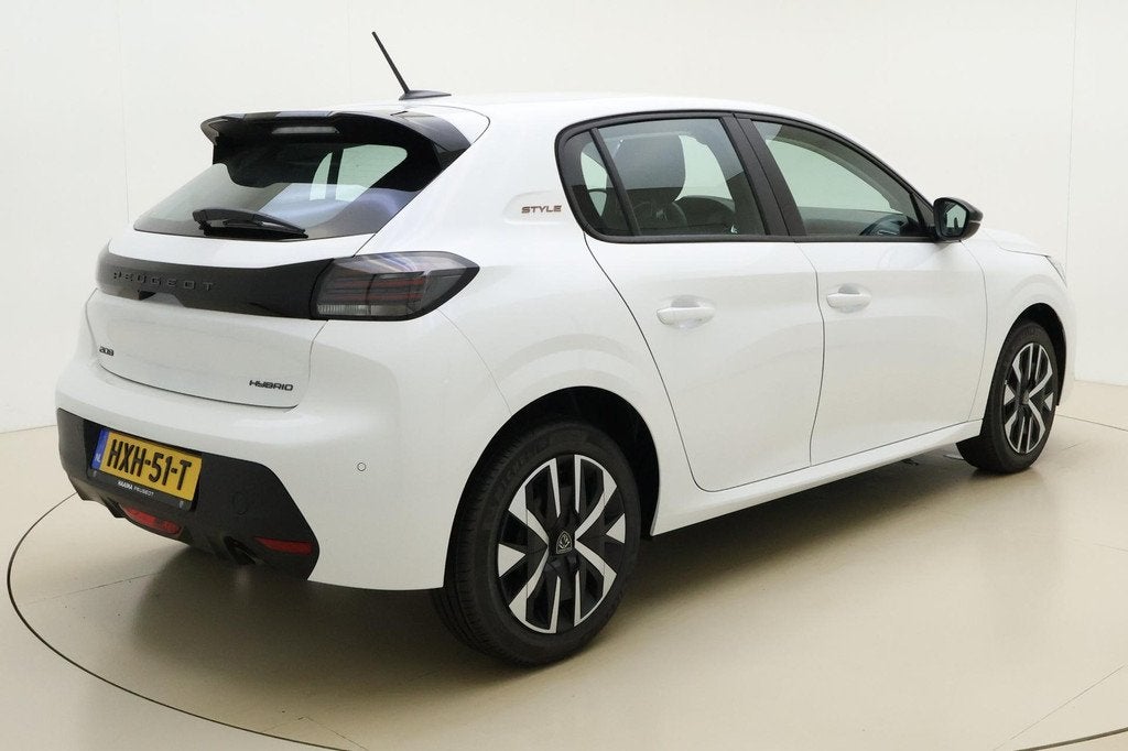 Peugeot 208 1.2 Hybrid e-DCS6 Style 110 PK | Automaat | Park, Auto's, Peugeot, LED verlichting, Euro 6, 1199 cc, Wit