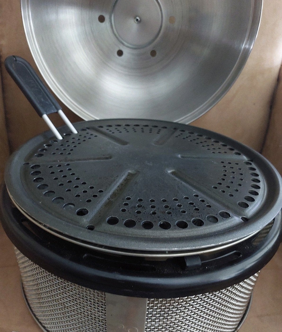 Cobb Premier RVS BBQ  ( 5 ), Tuin en Terras, Houtskoolbarbecues, Ophalen of Verzenden, Gebruikt, COBB
